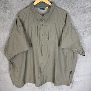 Cabelas Shirt Mens‎ 5XL Grey Guide Wear Vented Fishing Outdoors Hiking UPF 50